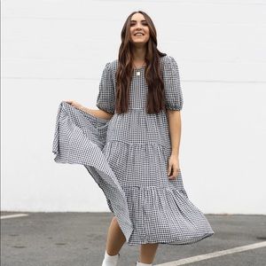 Vestique Checkered Dress